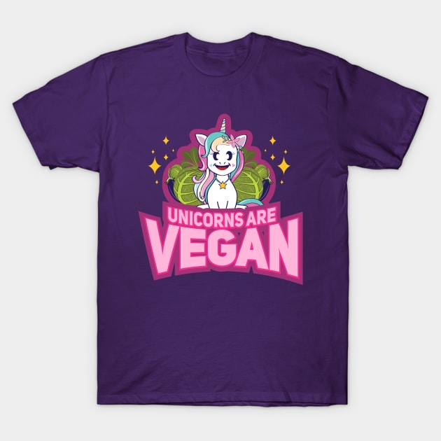 unicorns are vegan shirt funny vegetarian T-Shirt by BEEtheTEE